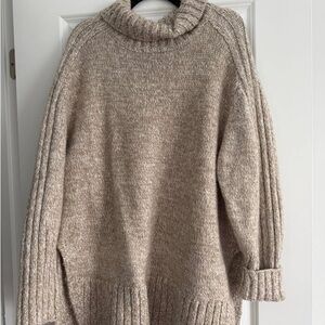 H&M Beige Cowl Neck Sweater